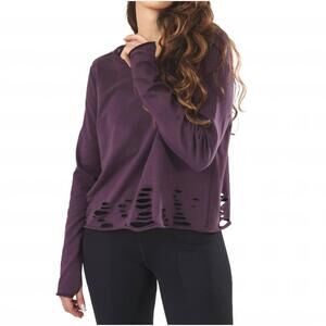 NEW NANCY ROSE PERFORMANCE women's page sweatshirt in deep curant